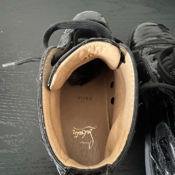 Christian Louboutin Black Python High-Top Sneakers - Picture 5 of 6